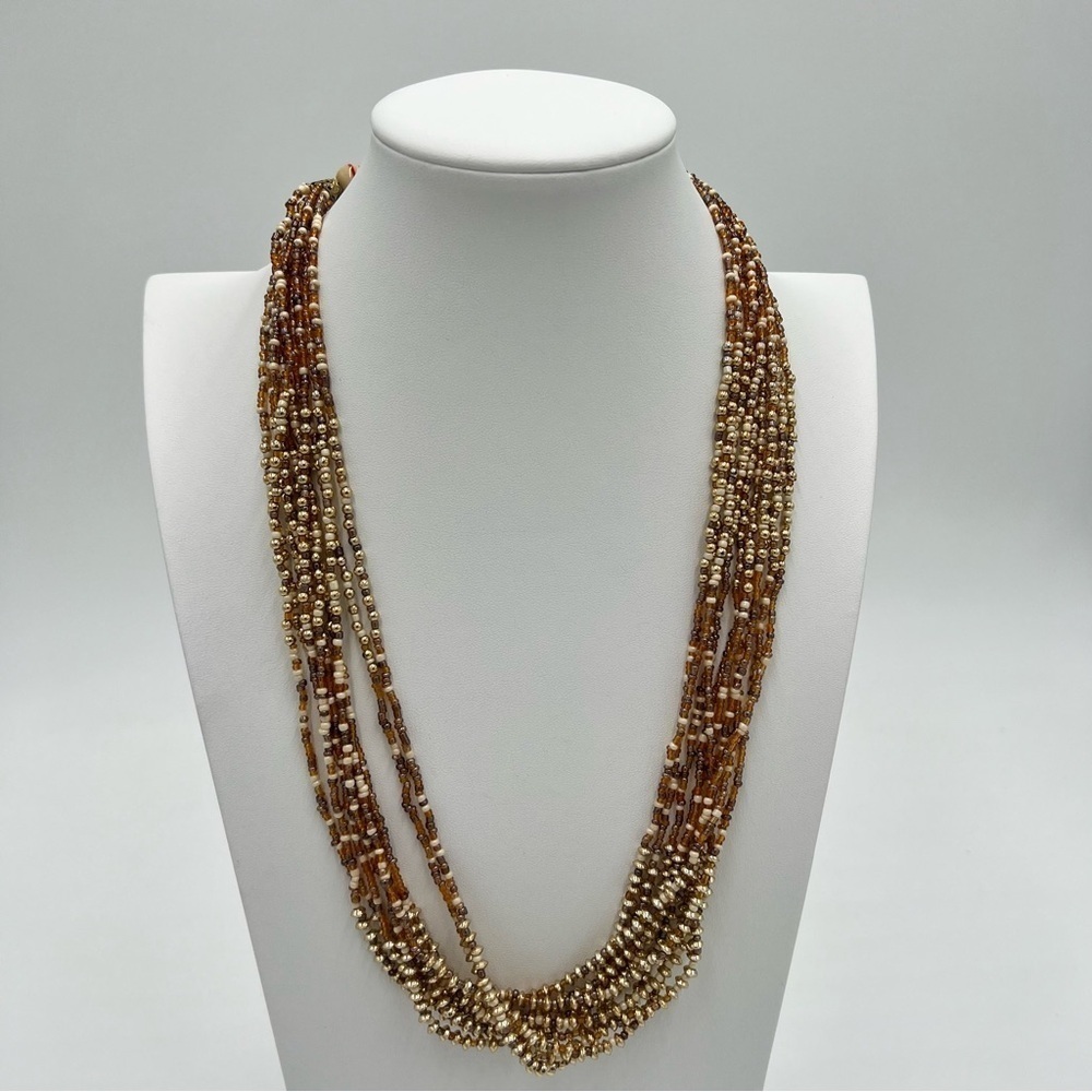 Elegant Multi-Strand Beaded Necklace